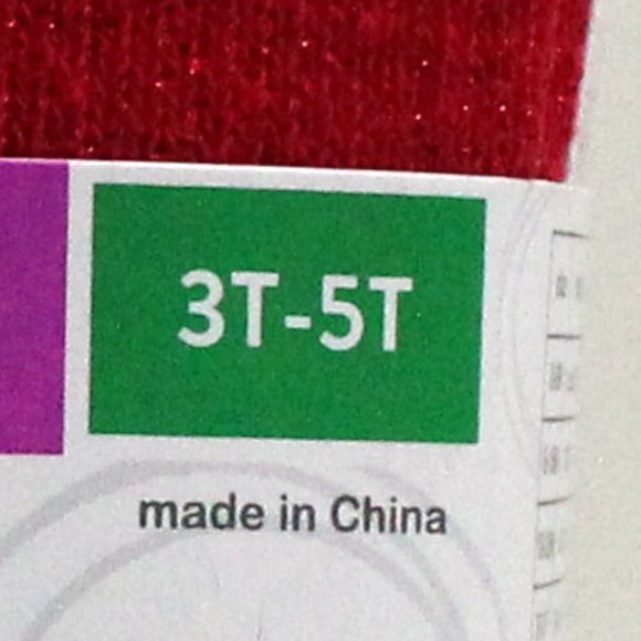 NWT 2 Pair 3T - 5T Wonder Nation Toddler Girls' Tights - 1 White 1 Red Sparkly - Picture 6 of 10